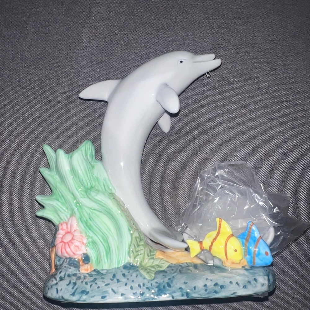 Ceramic Dolphin tea light essential oil diffuser